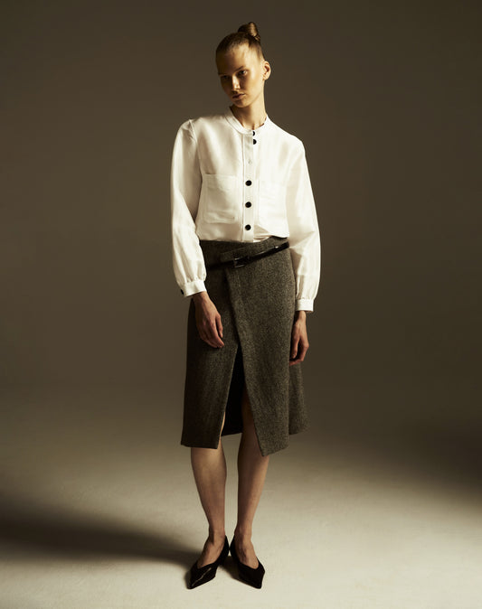 Wrap Design A-line Skirt